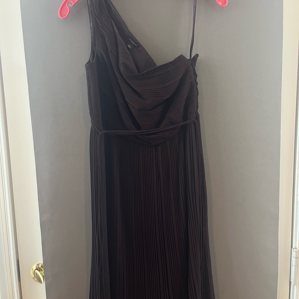 Ann Taylor One-Shoulder Dress in Deep Purple